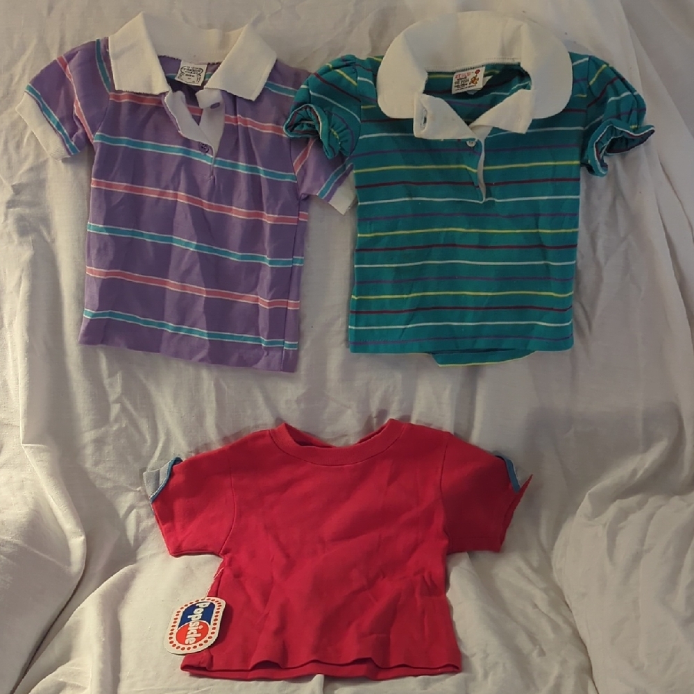 Purple and Green Striped Polo Shirts